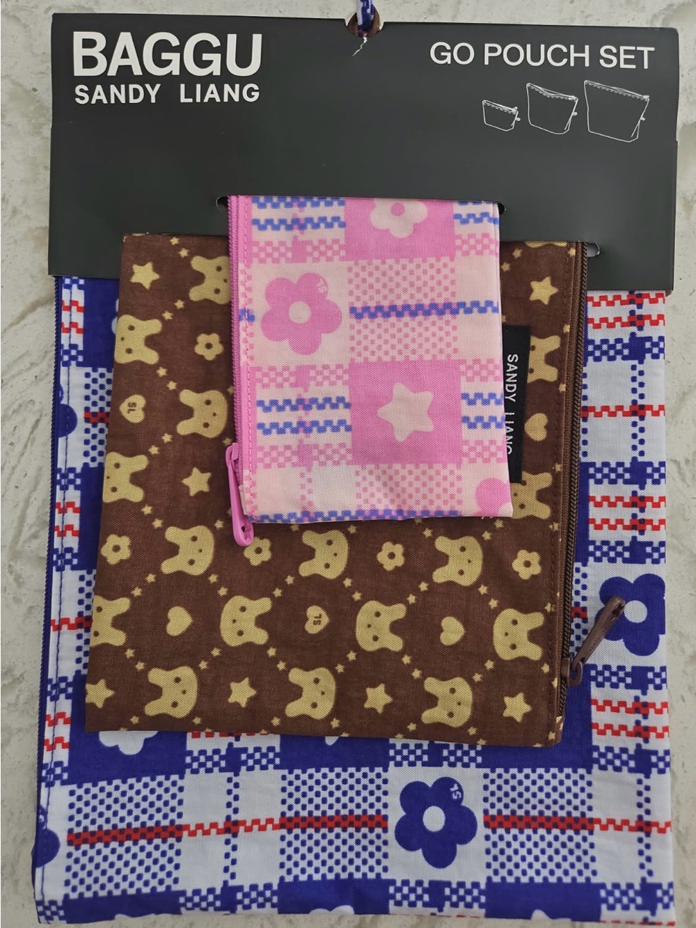 Baggu Sandy Liang Go Pouch Set NWT